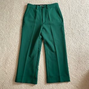 NWT Zara Green Dress Pants, Size Small with Front and Back Pockets